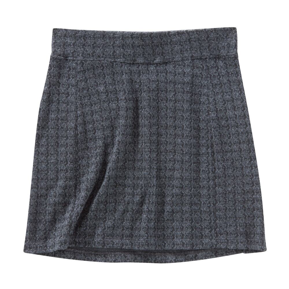 Ibex Women's Juliet‎ Charcoal Gray & Black 100% Wool Mini Skirt - Size Small
